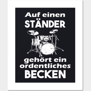 Schlagzeug Becken lustiges Schlagzeuger Geschenk Posters and Art